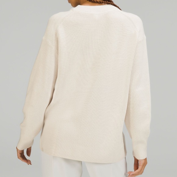 Lululemon Merino Wool-Blend Ribbed Crewneck Sweater Size 6 - Picture 3 of 8